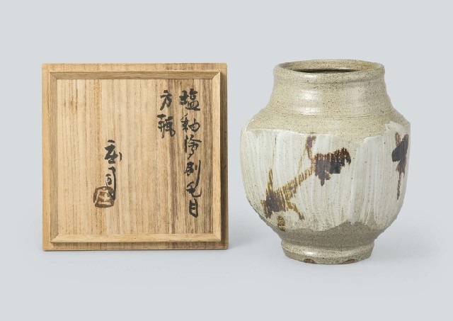 塩釉壺 塩釉焼亀壺 塩釉焼亀壺